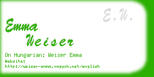 emma weiser business card
